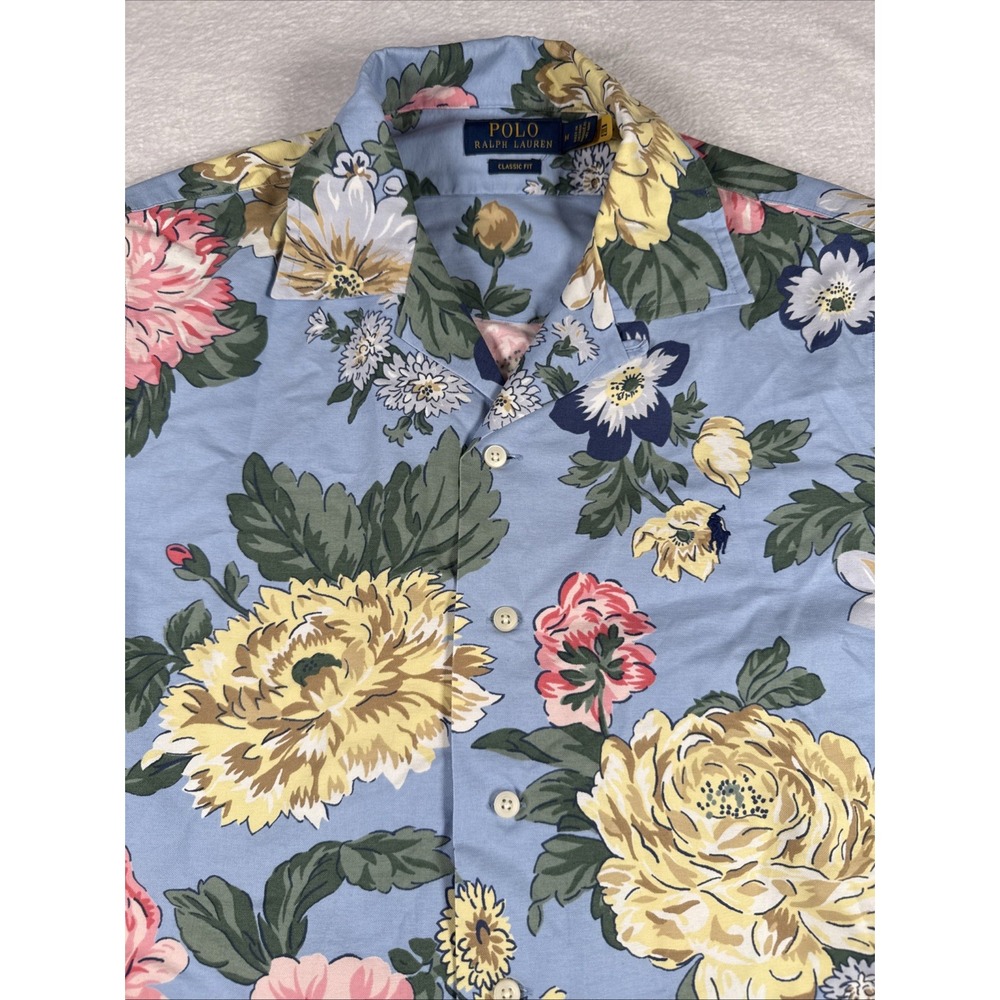 Polo Ralph Lauren Hawaiian Floral Shirt Mens Classic Fit Size Medium